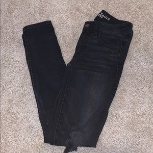 Black Ripped American Eagle Jeans